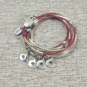 Lizzy James Classic 2 Strand Silver And Leather Wrap Bracelet / Necklace